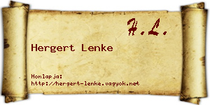 Hergert Lenke névjegykártya